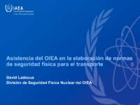 Asistencia del OIEA en la elaboración de normas de seguridad física para el transporte